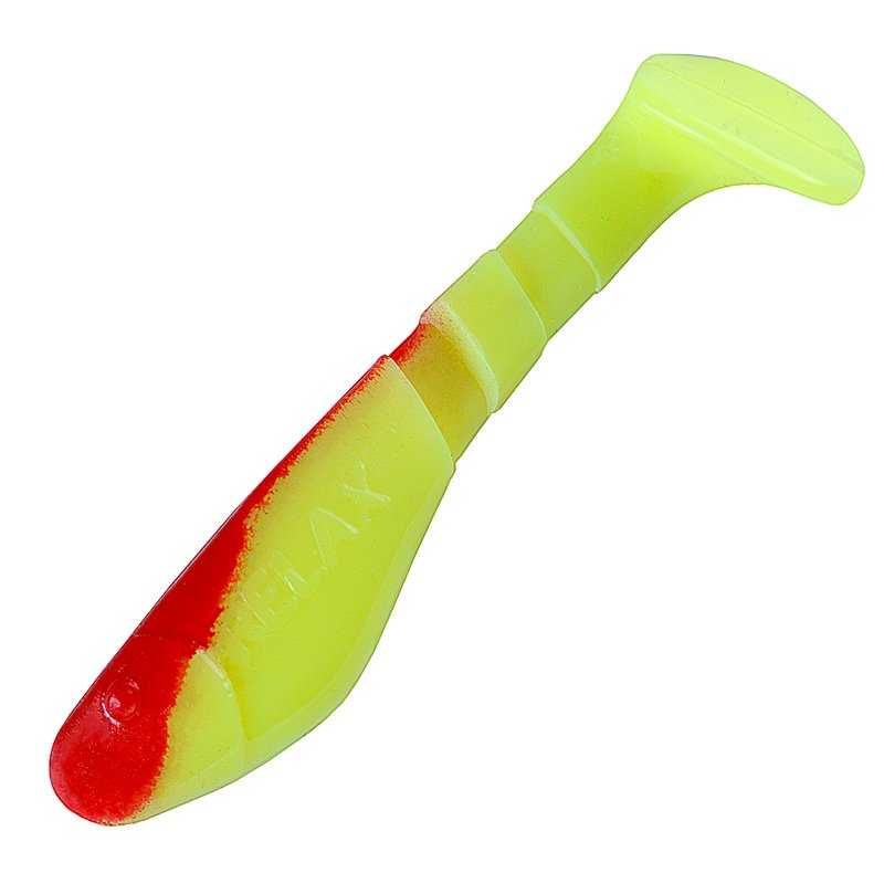 Relax Kopyto 2" 5cm Gummifisch Gelb Rot UV