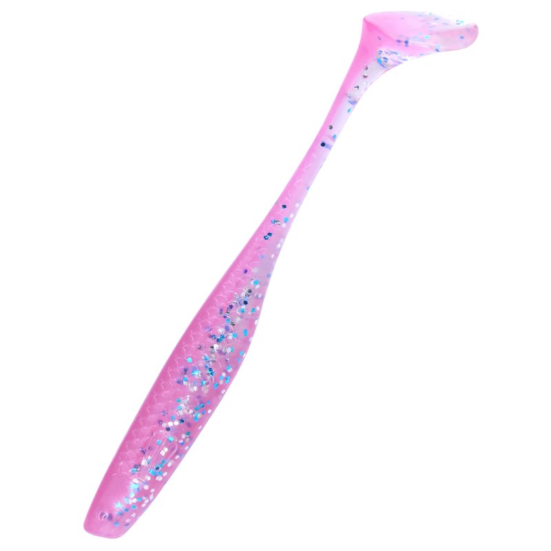 Lazy Shad Gummifisch 4" 10cm Pink Blau 5 Stück
