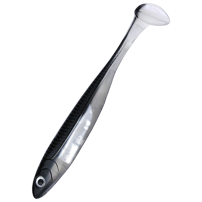 K.P Baits Flash Shad 3,5" Schwarz Silber Angel Garage