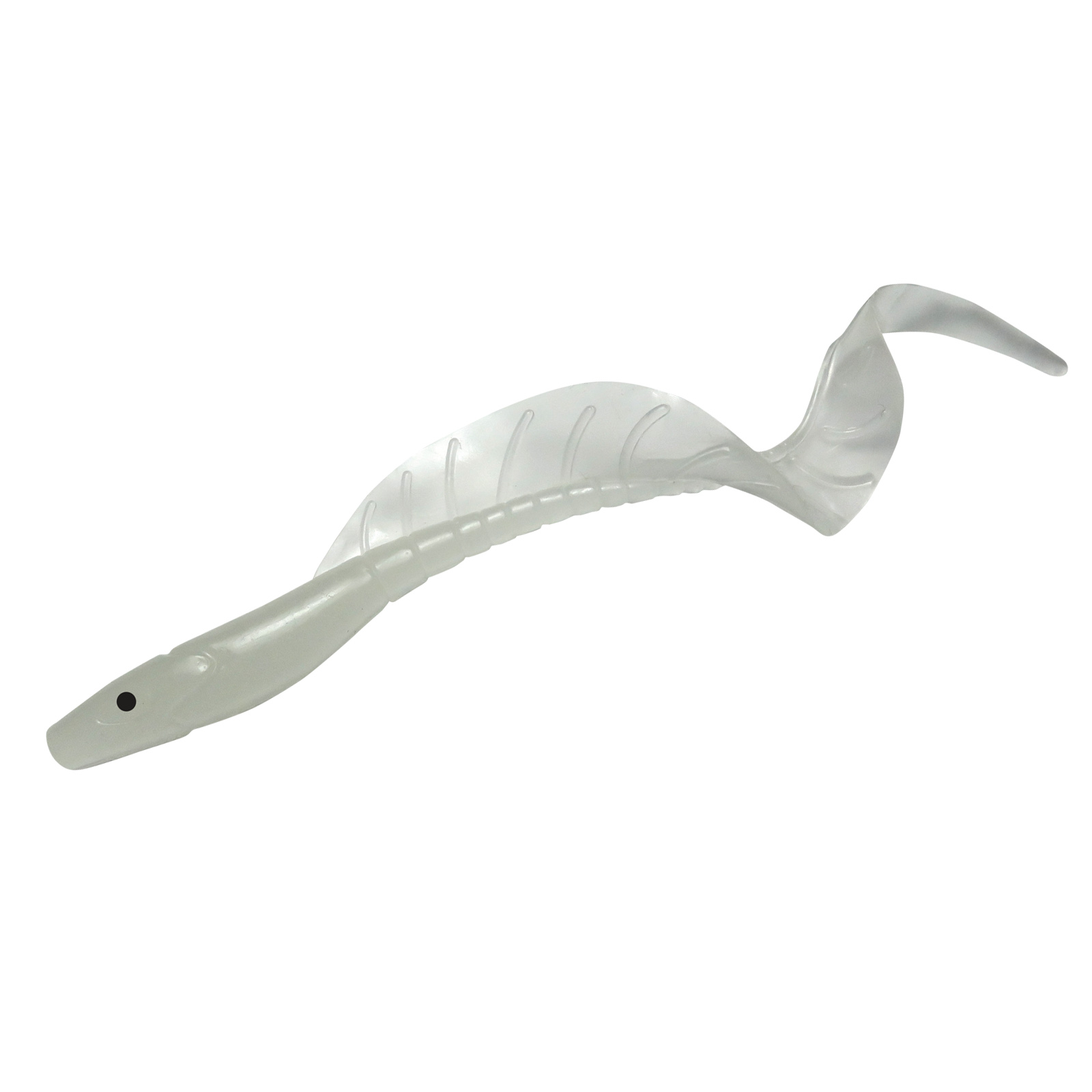 Trendex Crazy Tail, 9,5 cm, Farbe 05 Glow Ghost Gummifisch Selbstleuchtend