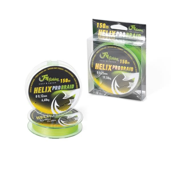 Helix Behr Pro Braid Fluo Green geflochtene Angelschnur 150m 8fach