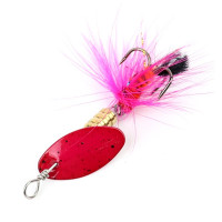 Major Fish Ultralight Spinner Köder mit Fliege Rot Lila UV 5cm 3gramm